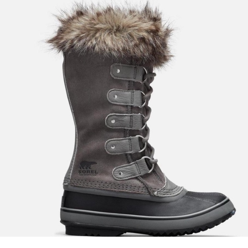 Sorel Women's NL1540 Fur Joan of Arctic Leather Waterproof Winter Boots Size 7
